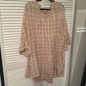 Show me your mumu Viola mini dress- cream plaid size XL